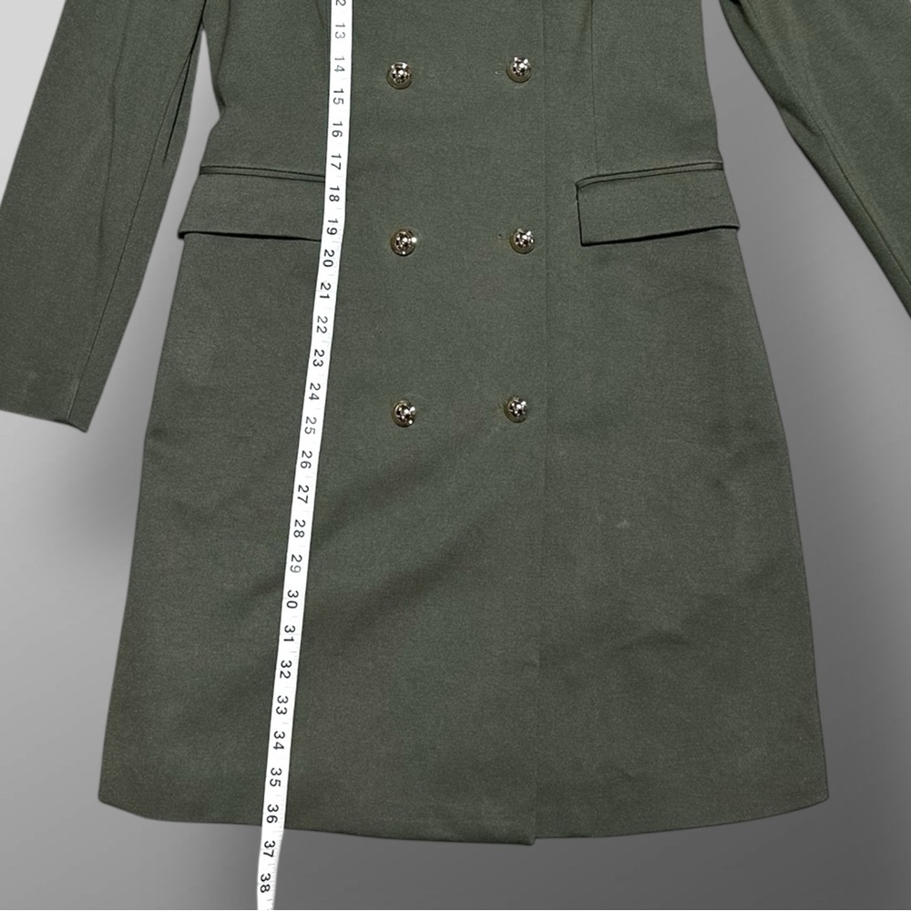 NWT Nanette Lepore Olive Night Green Double Breasted Gold Button Dress Sz 8 - Picture 4 of 8